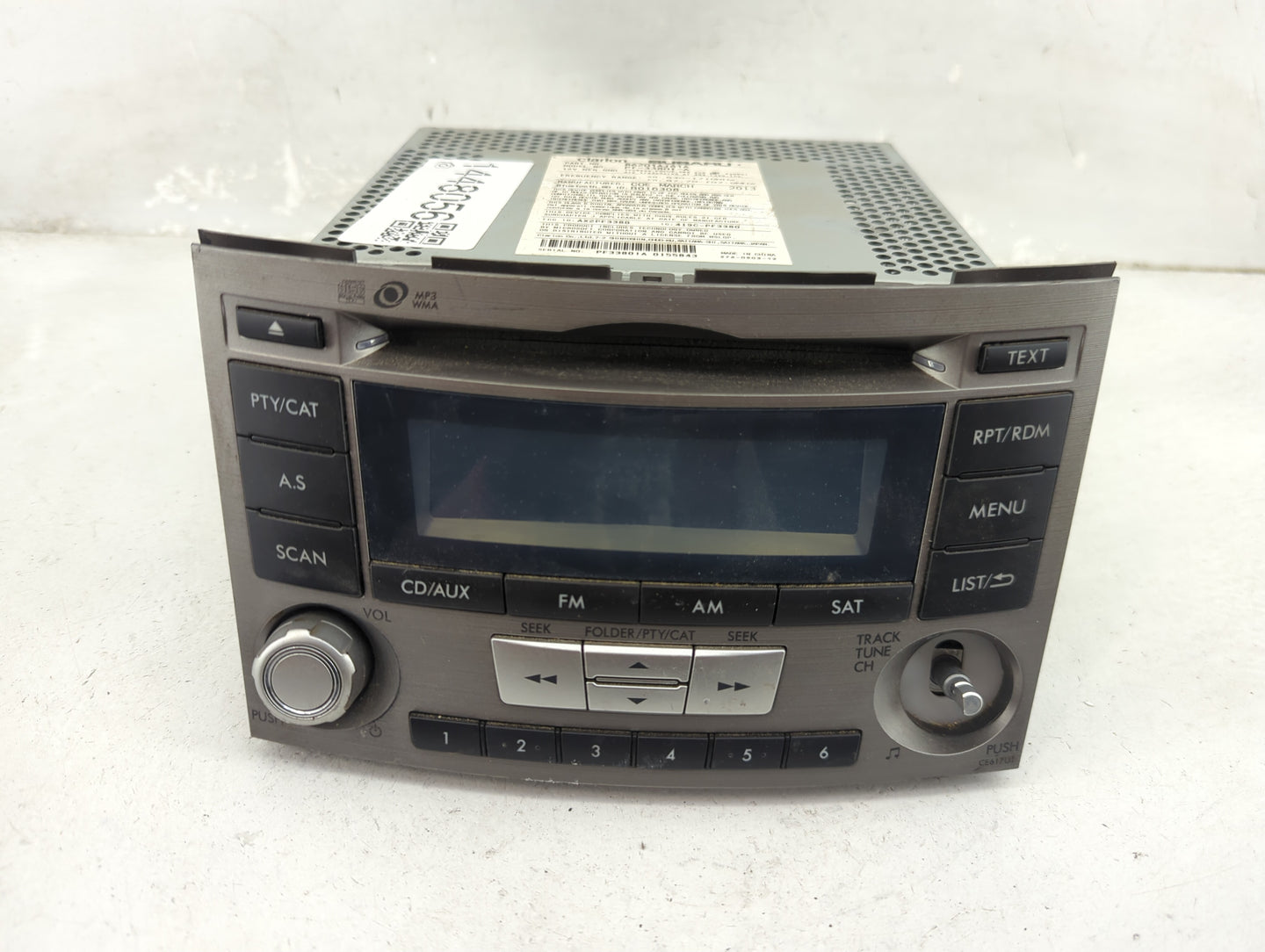 2012-2014 Subaru Legacy Radio AM FM Cd Player Receiver Replacement P/N:86201AJ61A PF-3380I-A Fits Fits 2012 2013 2014 OEM Us