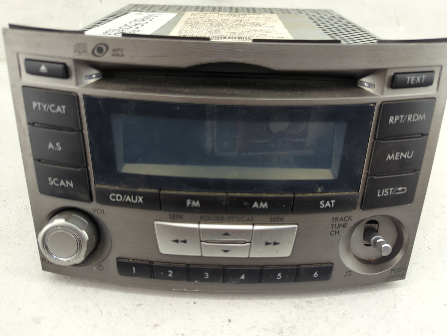 2012-2014 Subaru Legacy Radio AM FM Cd Player Receiver Replacement P/N:86201AJ61A PF-3380I-A Fits Fits 2012 2013 2014 OEM Us