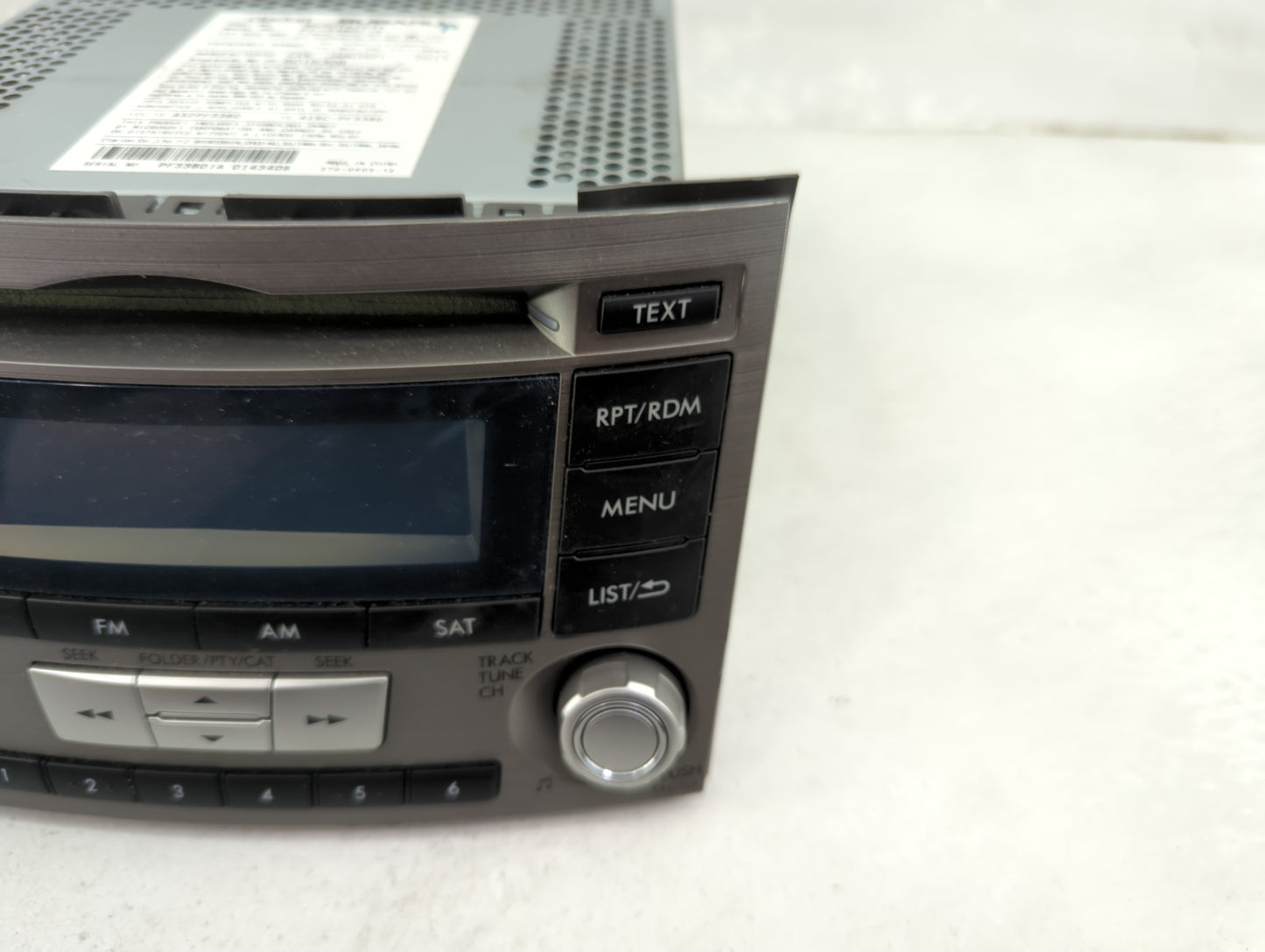 2012-2014 Subaru Legacy Radio AM FM Cd Player Receiver Replacement P/N:86201AJ61A PF-3380I-A Fits Fits 2012 2013 2014 OEM Us