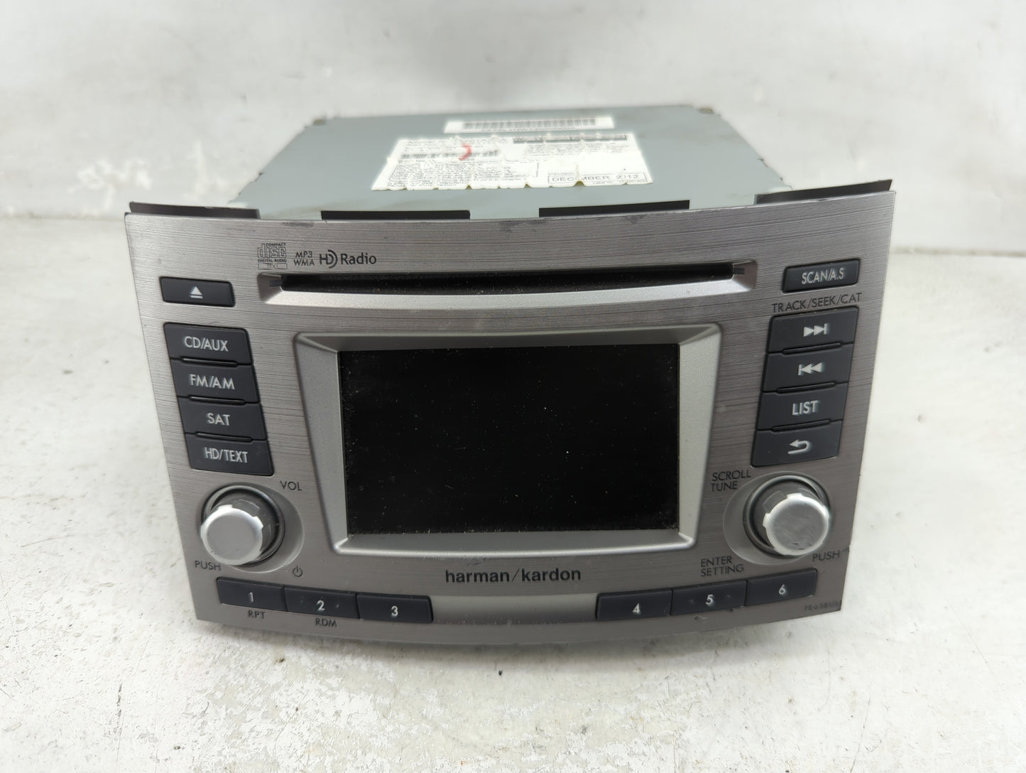 2012-2014 Subaru Legacy Radio AM FM Cd Player Receiver Replacement P/N:86201AJ6SA CQ-JF11E04D, 86201AJ61A Fits Fits 2012 201