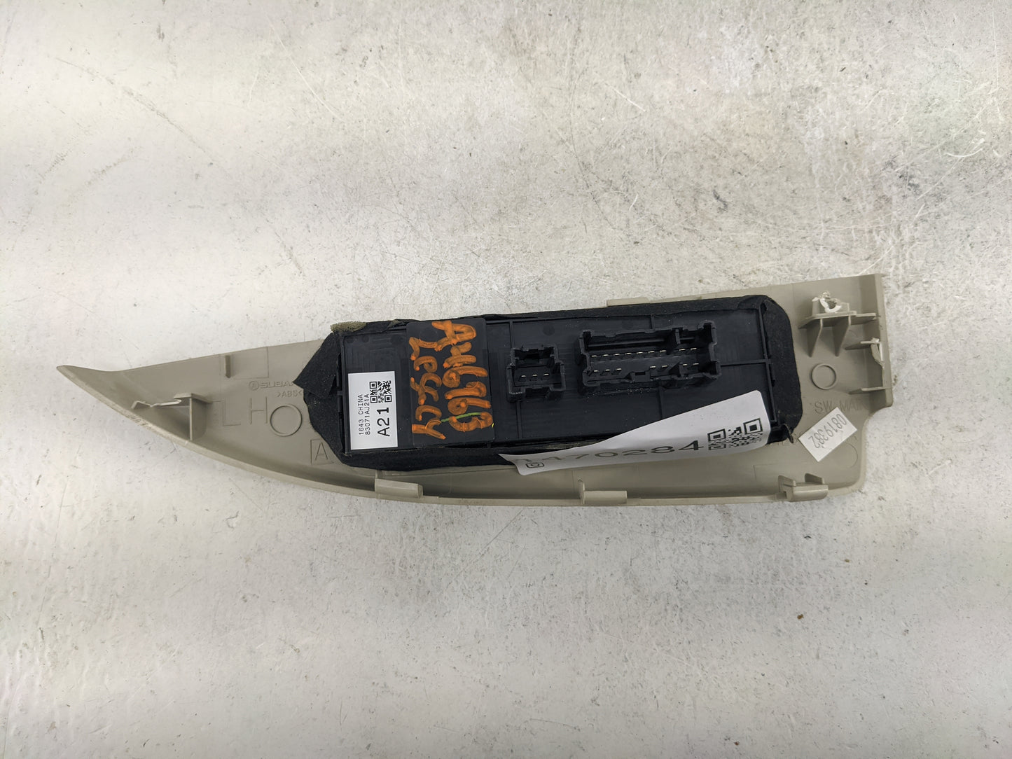 2013-2014 Subaru Legacy Master Power Window Switch Replacement Driver Side Left P/N:83071AJ21A Fits Fits 2013 2014 OEM Used 
