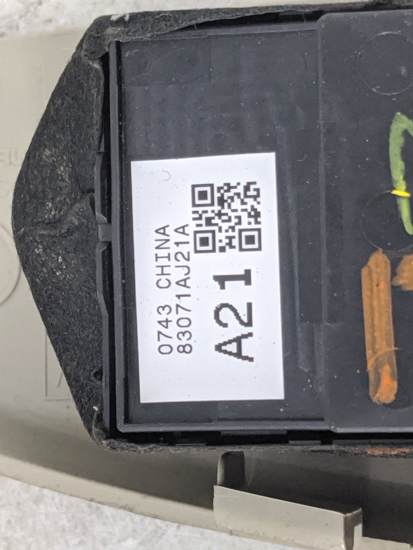 2013-2014 Subaru Legacy Master Power Window Switch Replacement Driver Side Left P/N:83071AJ21A Fits Fits 2013 2014 OEM Used 