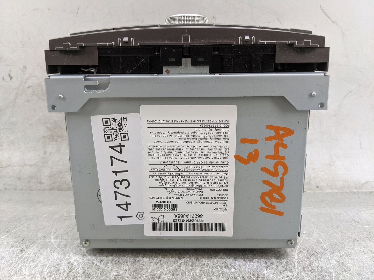 2013 Subaru Legacy Radio AM FM Cd Player Receiver Replacement P/N:86271AJ68A PK102434-01220, PK102434, 138000-01220101 Fits 