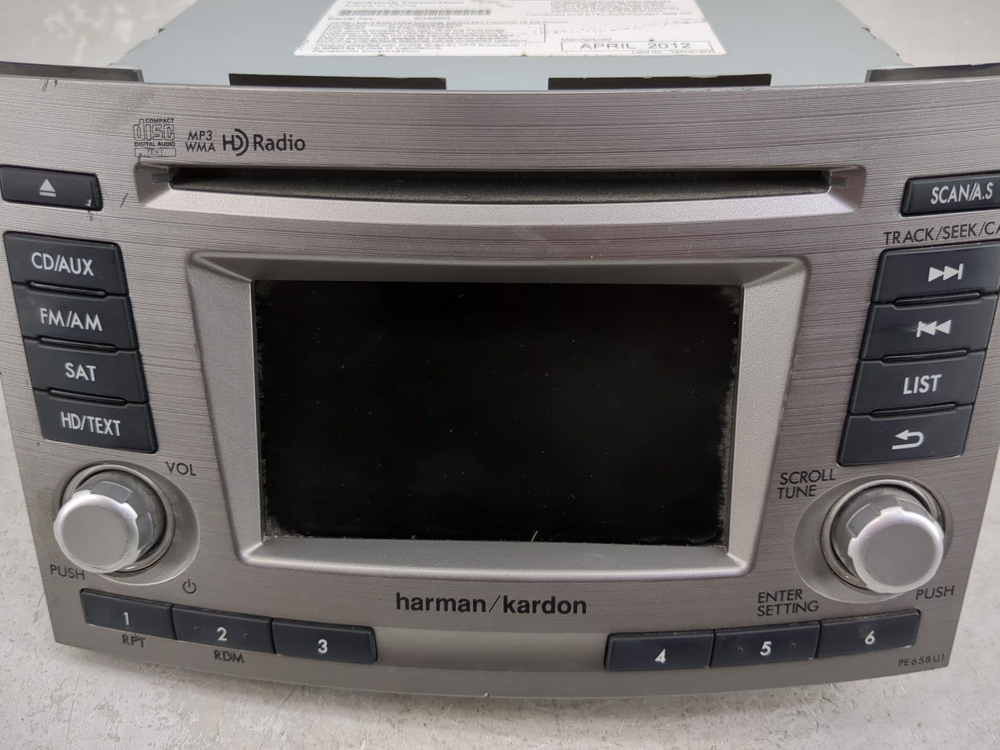 2013-2014 Subaru Legacy Radio AM FM Cd Player Receiver Replacement P/N:86201AJ65A CQ-JF11E04D, PE658U1 Fits Fits 2013 2014 O