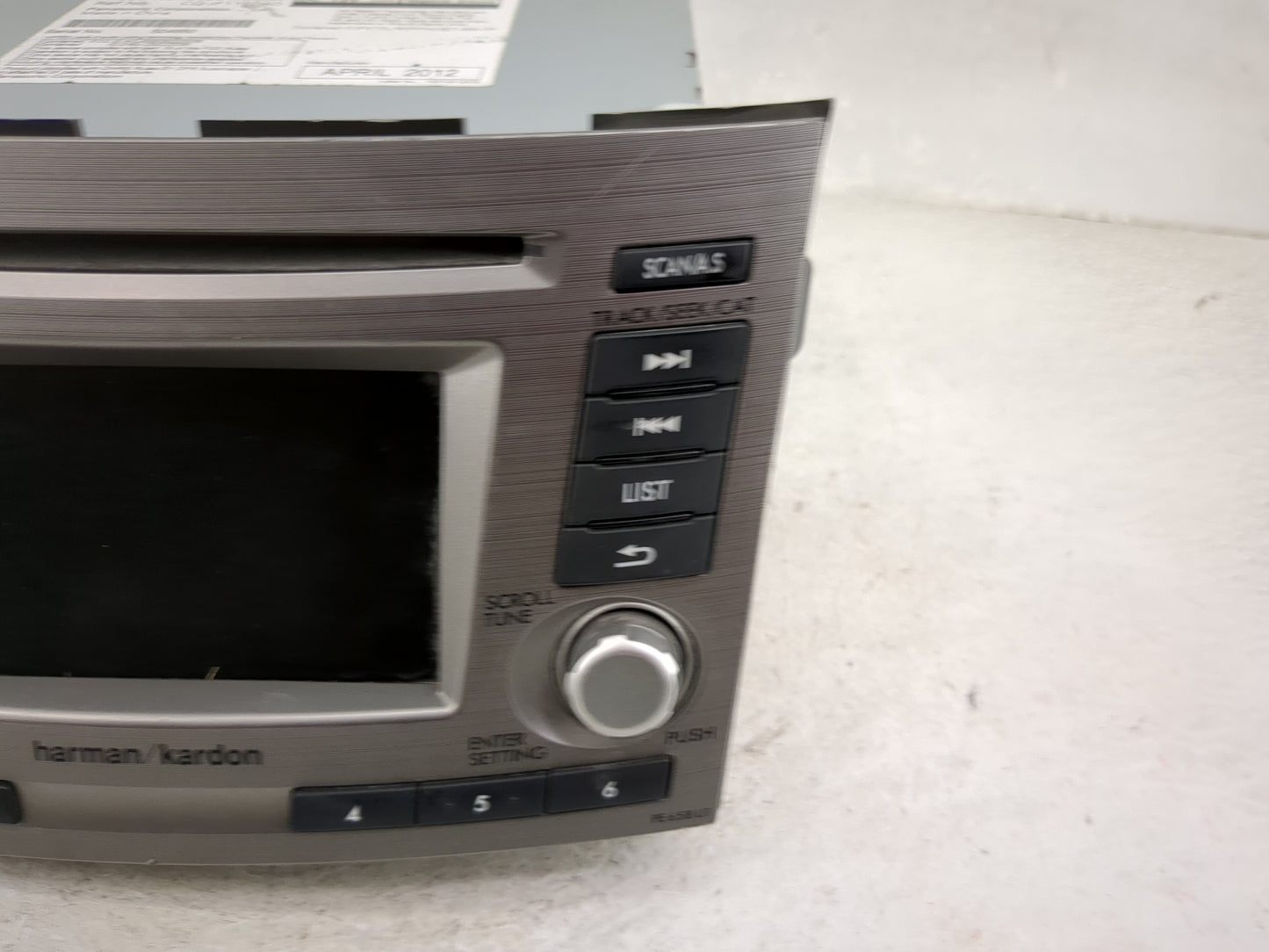 2013-2014 Subaru Legacy Radio AM FM Cd Player Receiver Replacement P/N:86201AJ65A CQ-JF11E04D, PE658U1 Fits Fits 2013 2014 O
