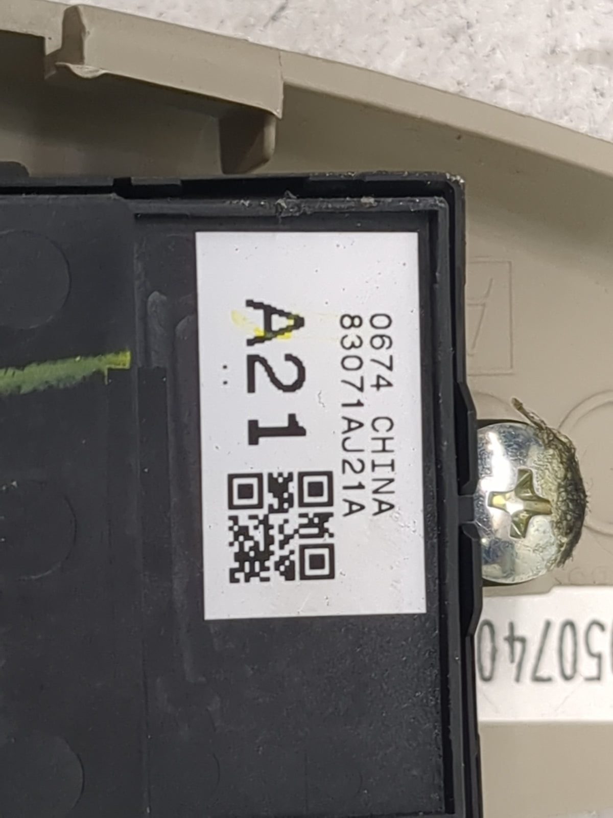 2013-2014 Subaru Legacy Master Power Window Switch Replacement Driver Side Left P/N:83071AJ21A Fits Fits 2013 2014 OEM Used 