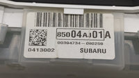 2013-2014 Subaru Legacy Instrument Cluster Speedometer Gauges P/N:85004AJ01A Fits Fits 2013 2014 OEM Used Auto Parts - Oemus
