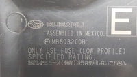 2010-2014 Subaru Legacy Fusebox Fuse Box Panel Relay Module P/N:MB503202B MB503200B, MB102801B Fits Fits 2010 2011 2012 2013