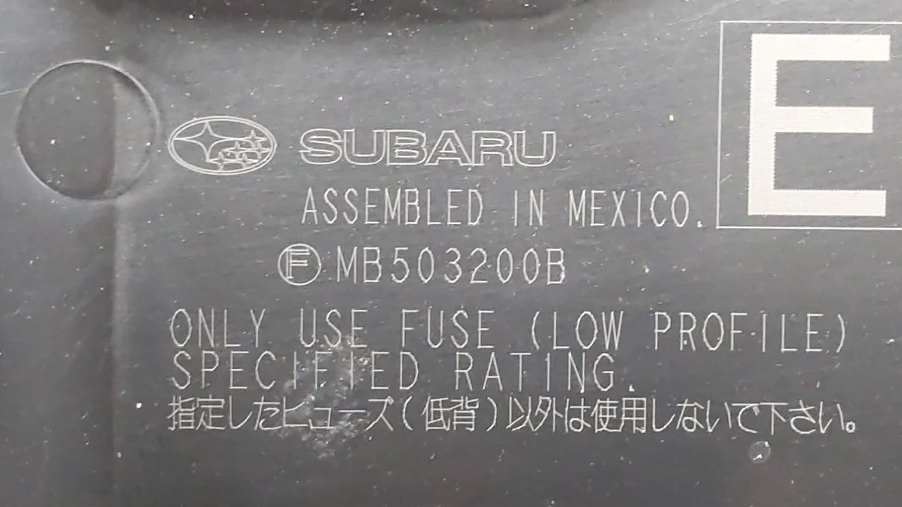 2010-2014 Subaru Legacy Fusebox Fuse Box Panel Relay Module P/N:MB503202B MB503200B, MB102801B Fits Fits 2010 2011 2012 2013
