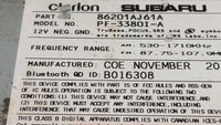 2012-2014 Subaru Legacy Radio AM FM Cd Player Receiver Replacement P/N:86201AJ61A Fits Fits 2012 2013 2014 OEM Used Auto Par