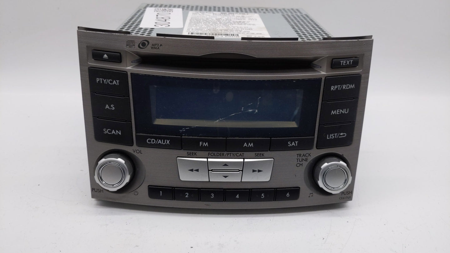 2012-2014 Subaru Legacy Radio AM FM Cd Player Receiver Replacement P/N:86201AJ61A Fits Fits 2012 2013 2014 OEM Used Auto Par