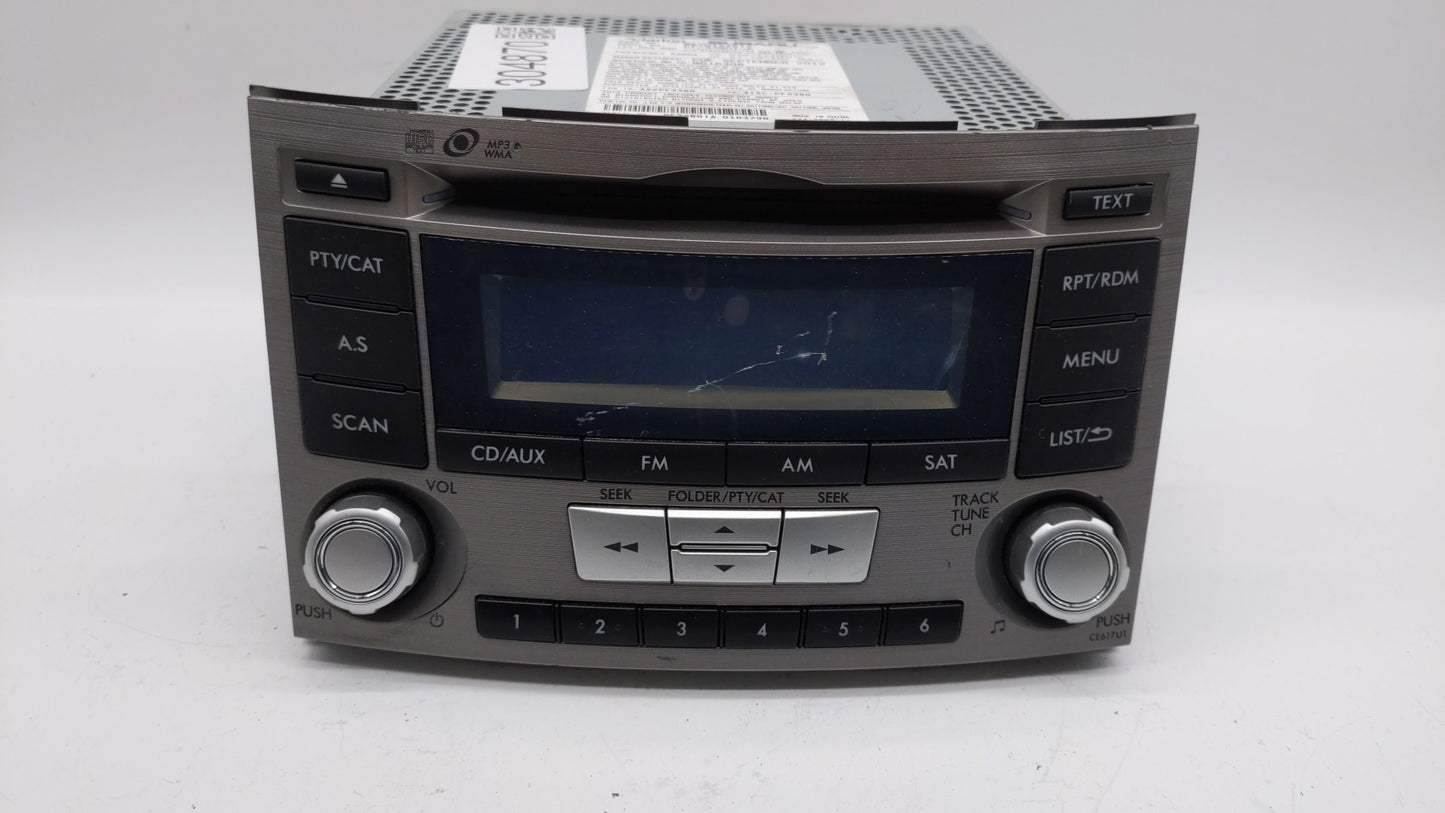 2012-2014 Subaru Legacy Radio AM FM Cd Player Receiver Replacement P/N:86201AJ61A Fits Fits 2012 2013 2014 OEM Used Auto Par