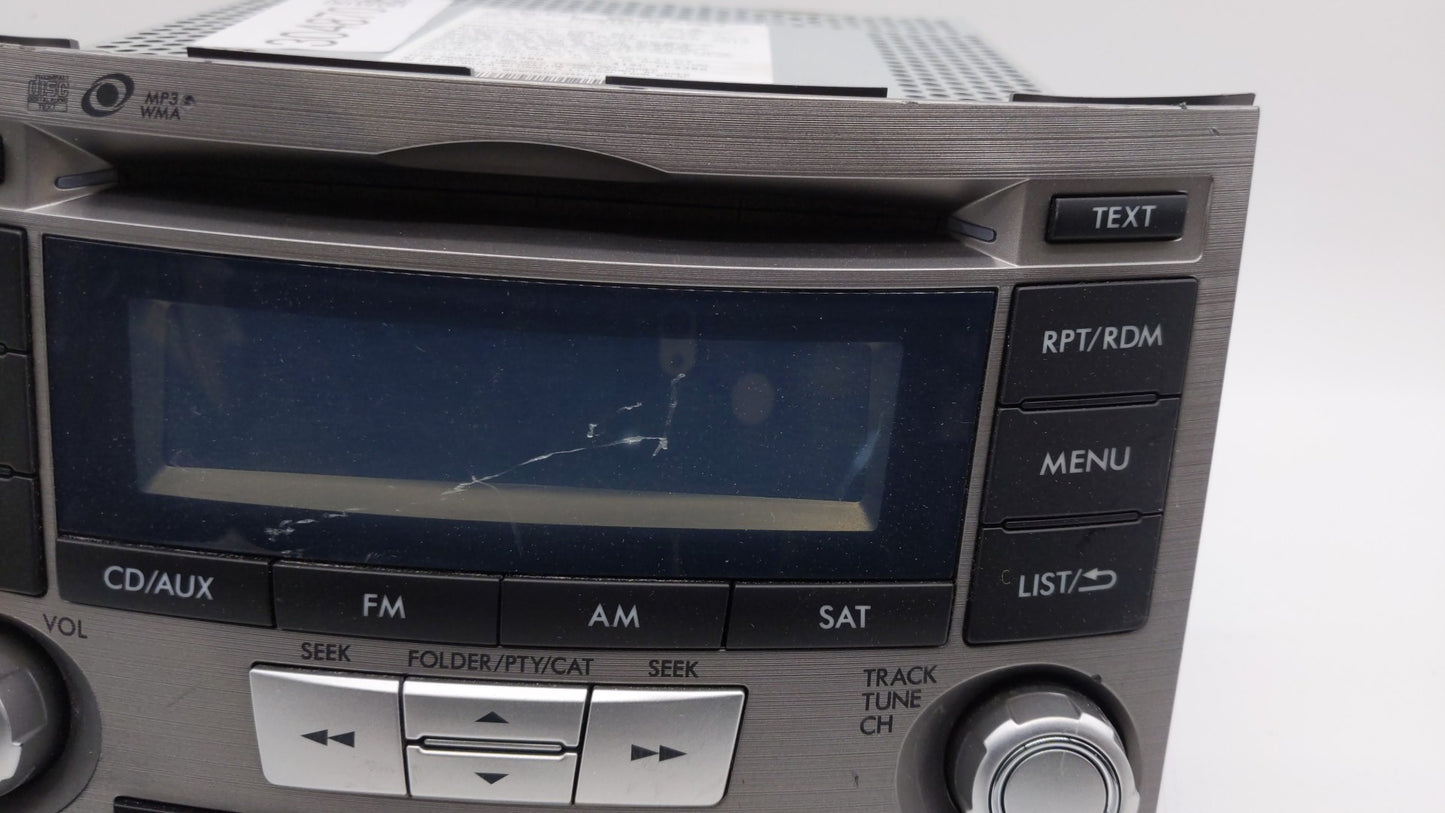 2012-2014 Subaru Legacy Radio AM FM Cd Player Receiver Replacement P/N:86201AJ61A Fits Fits 2012 2013 2014 OEM Used Auto Par
