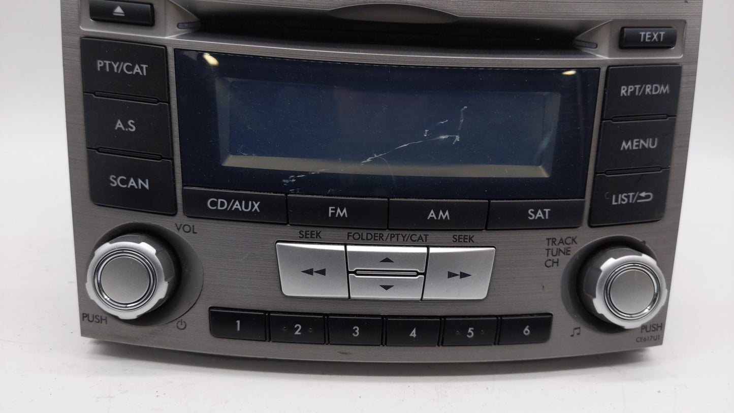 2012-2014 Subaru Legacy Radio AM FM Cd Player Receiver Replacement P/N:86201AJ61A Fits Fits 2012 2013 2014 OEM Used Auto Par