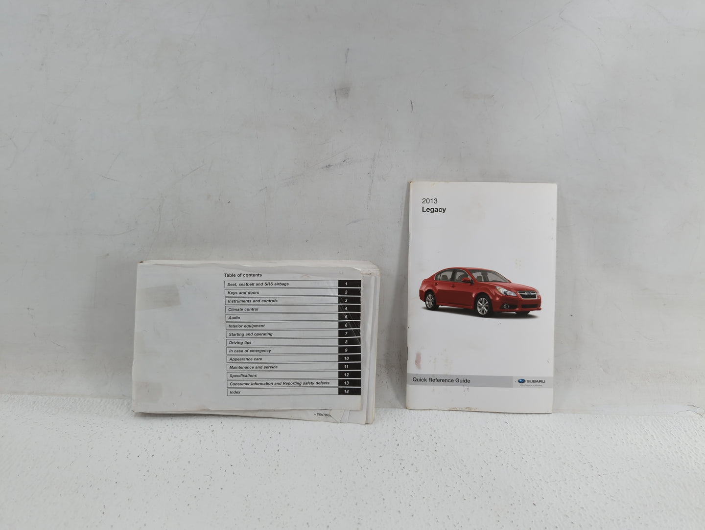 2013 Subaru Legacy Owners Manual Book Guide OEM Used Auto Parts - Oemusedautoparts1.com