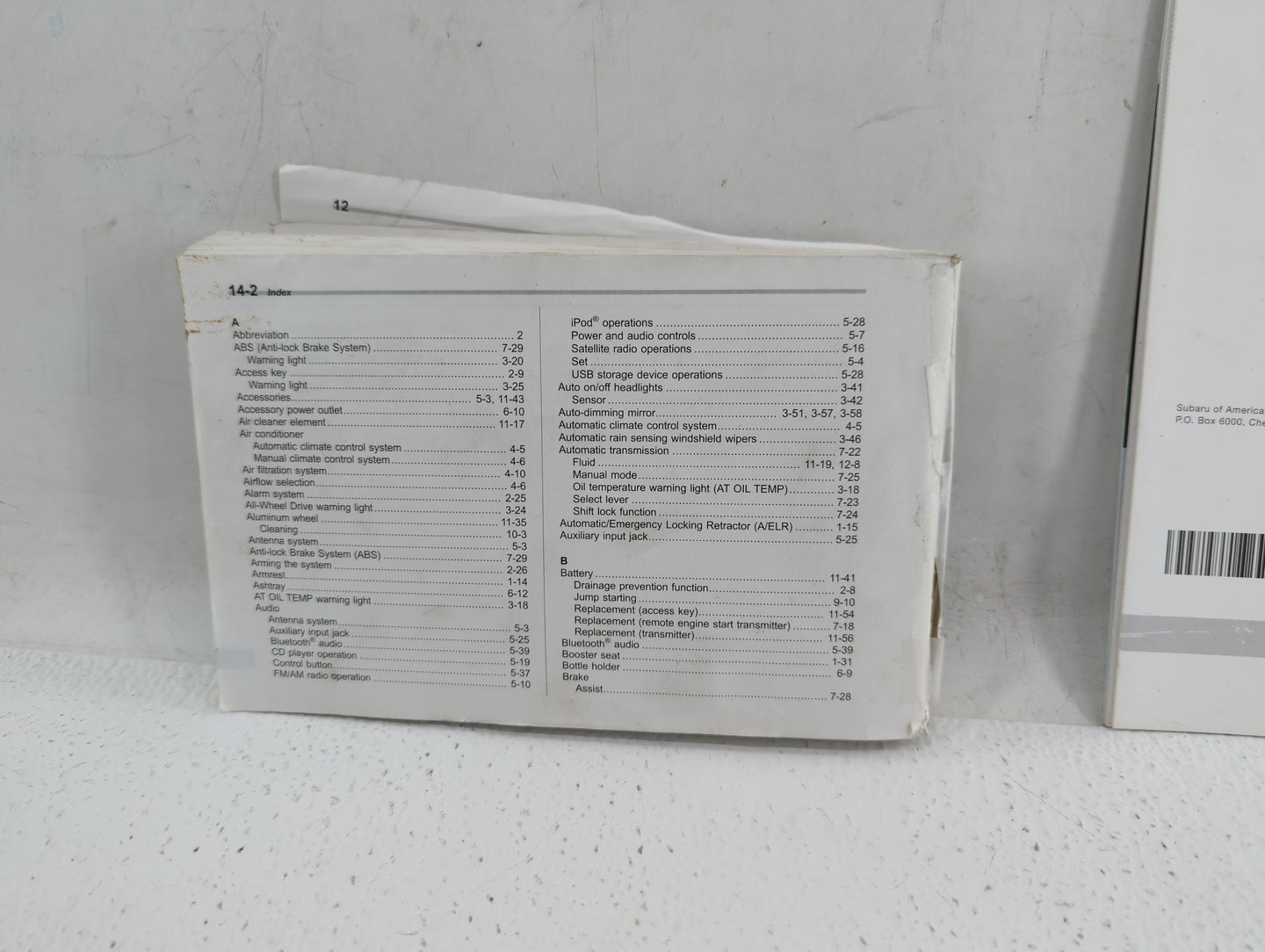 2013 Subaru Legacy Owners Manual Book Guide OEM Used Auto Parts - Oemusedautoparts1.com