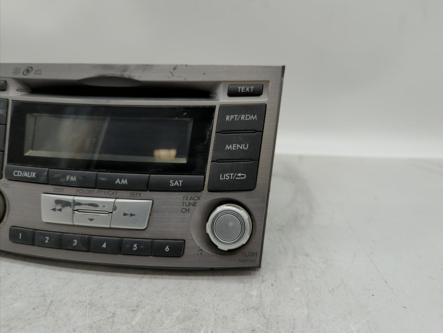 2012-2014 Subaru Legacy Radio AM FM Cd Player Receiver Replacement P/N:86201AJ61A Fits Fits 2012 2013 2014 OEM Used Auto Par