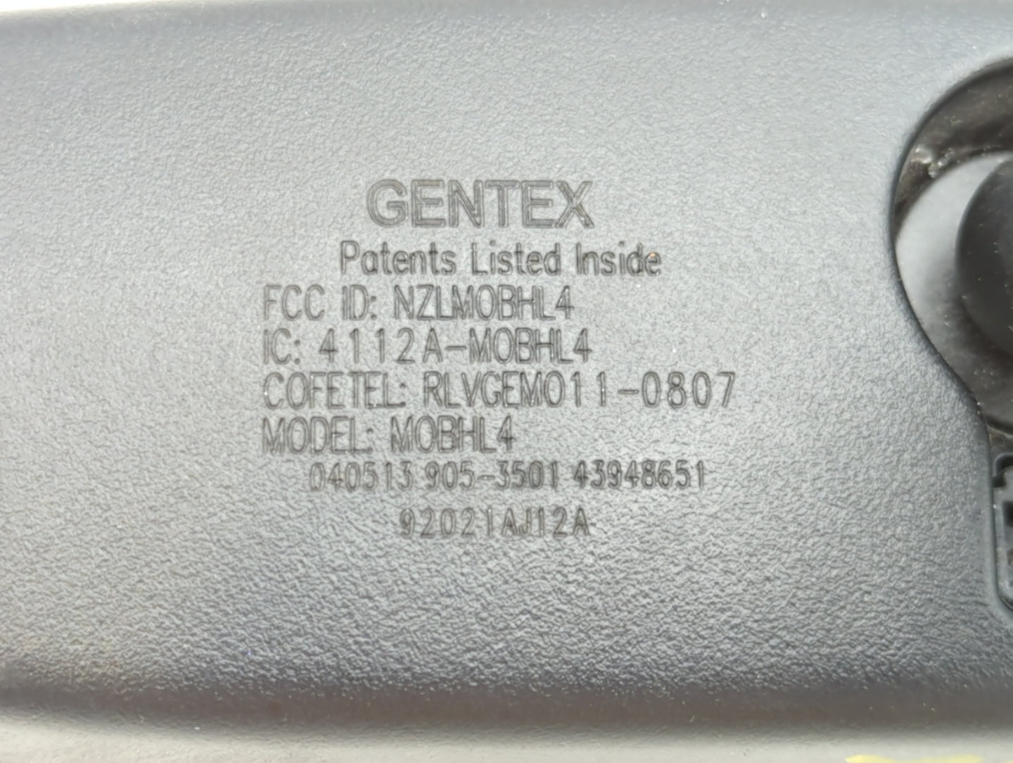 2010-2019 Subaru Legacy Interior Rear View Mirror Replacement OEM P/N:92021AJ12A E11015894 Fits OEM Used Auto Parts - Oemuse