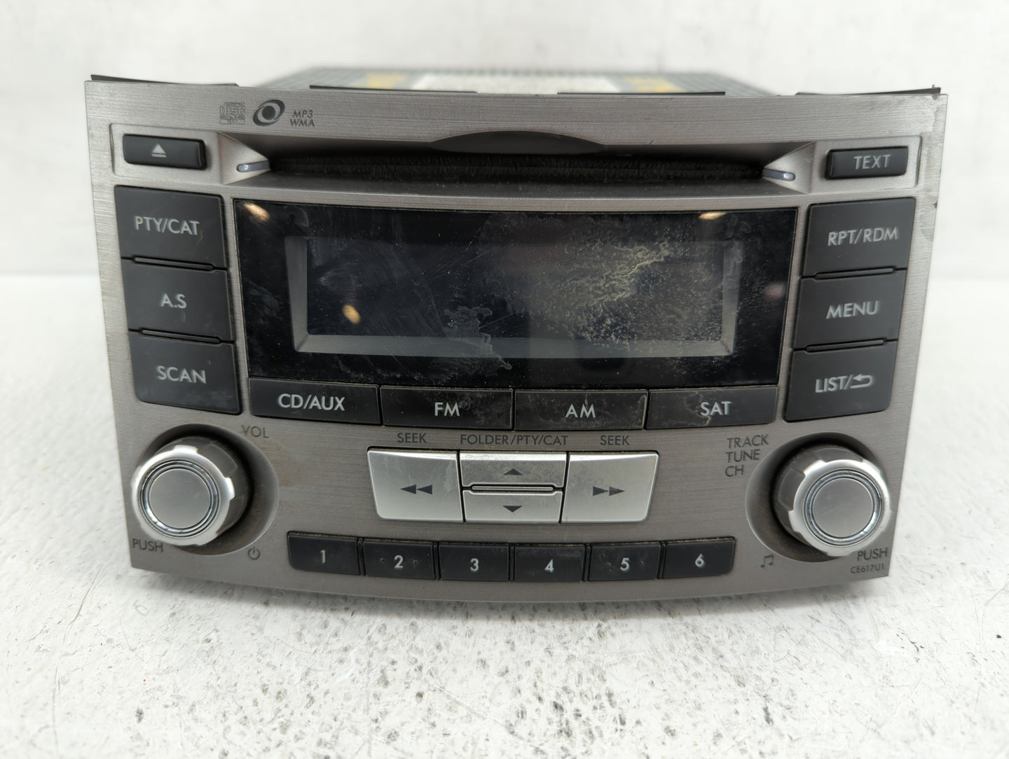 2012-2014 Subaru Legacy Radio AM FM Cd Player Receiver Replacement P/N:86201AJ61A Fits Fits 2012 2013 2014 OEM Used Auto Par