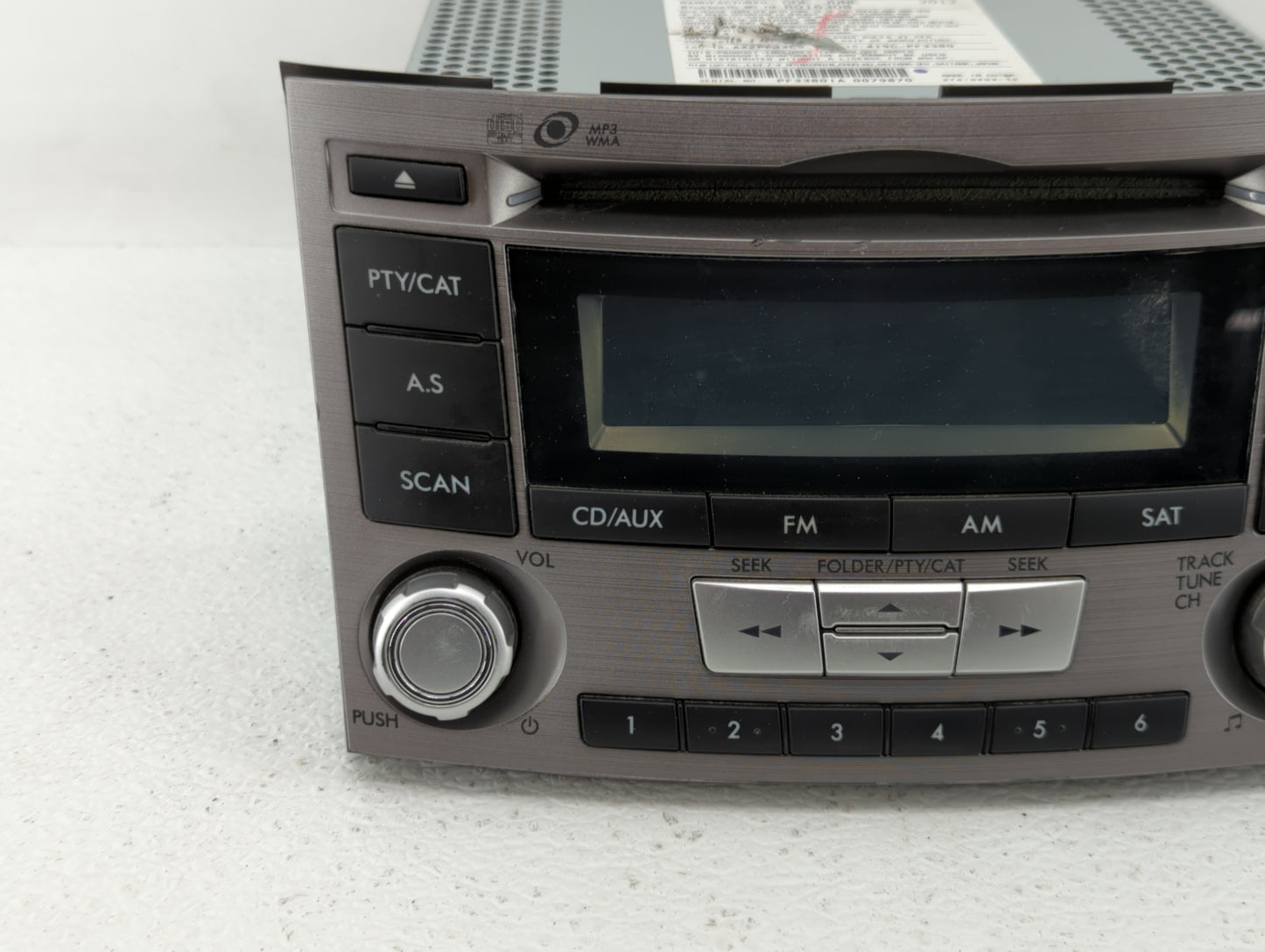 2012-2014 Subaru Legacy Radio AM FM Cd Player Receiver Replacement P/N:86201AJ61A Fits Fits 2012 2013 2014 OEM Used Auto Par