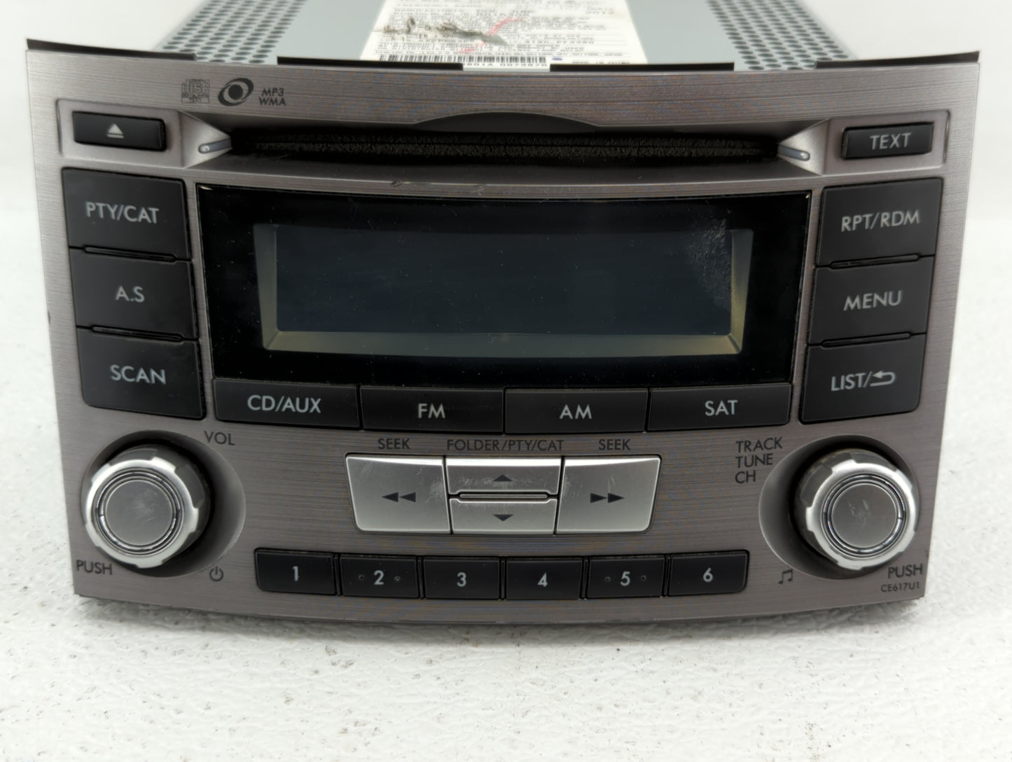 2012-2014 Subaru Legacy Radio AM FM Cd Player Receiver Replacement P/N:86201AJ61A Fits Fits 2012 2013 2014 OEM Used Auto Par