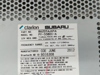 2012-2014 Subaru Legacy Radio AM FM Cd Player Receiver Replacement P/N:86201AJ61A Fits Fits 2012 2013 2014 OEM Used Auto Par