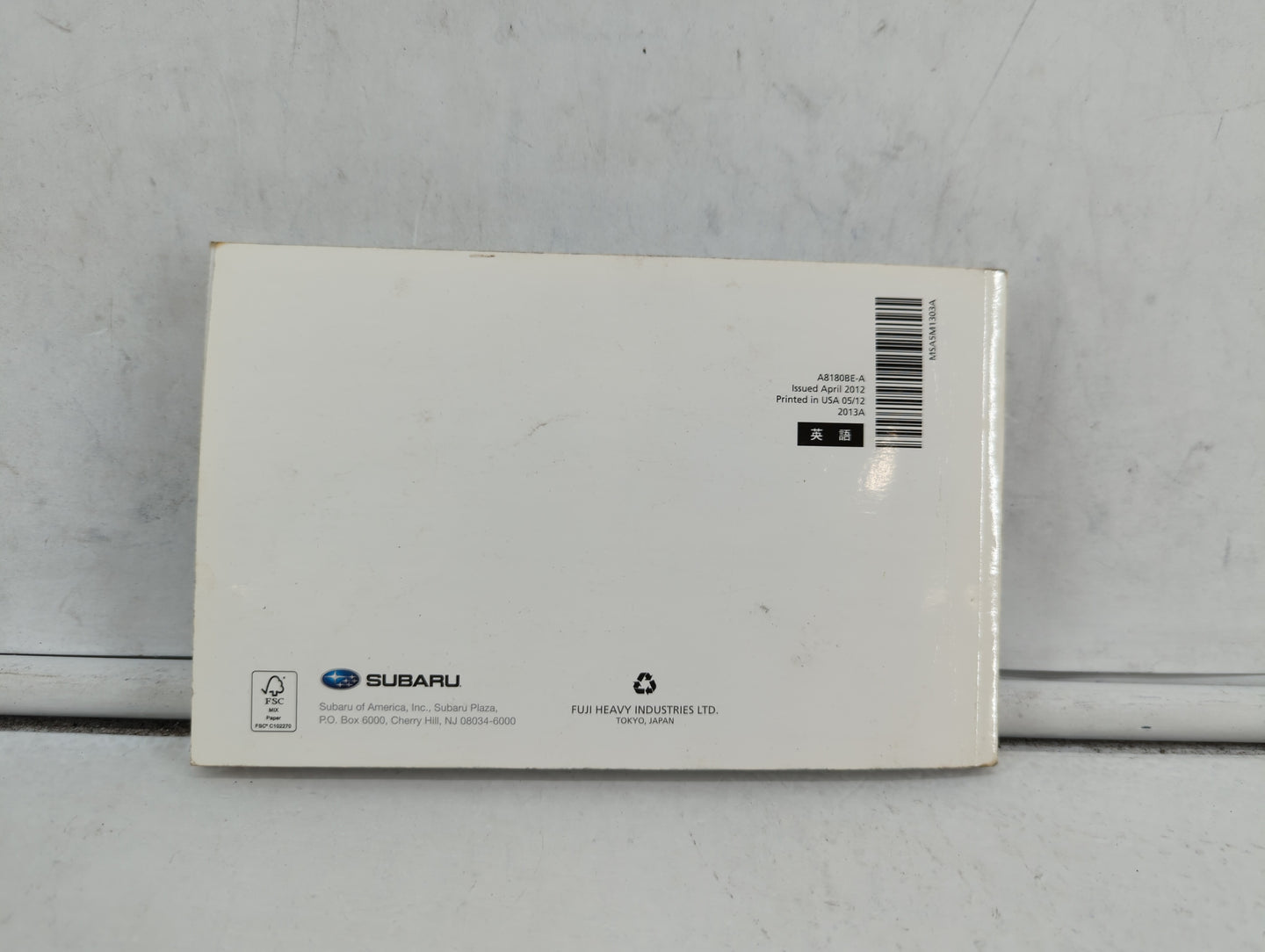 2013 Subaru Legacy Owners Manual Book Guide OEM Used Auto Parts - Oemusedautoparts1.com