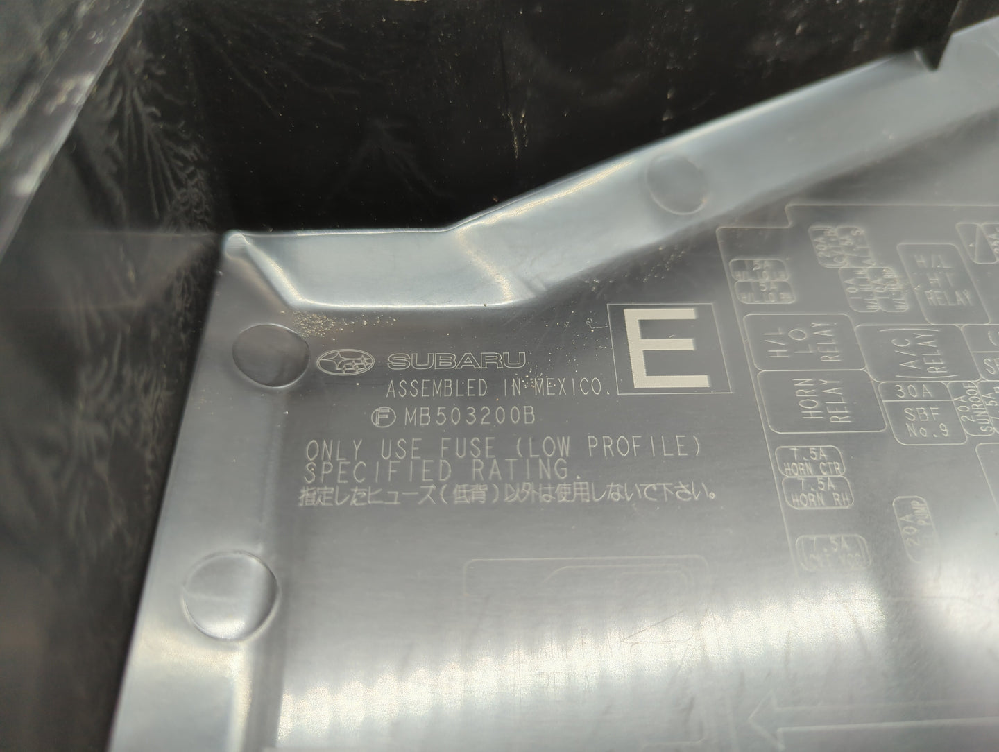 2010-2014 Subaru Legacy Fusebox Fuse Box Panel Relay Module P/N:MB10280B MB102801B, MB503202B Fits Fits 2010 2011 2012 2013 