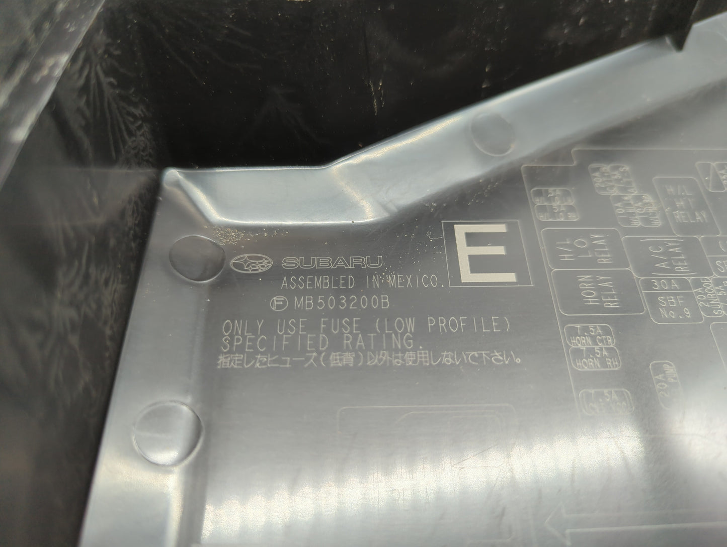 2010-2014 Subaru Legacy Fusebox Fuse Box Panel Relay Module P/N:MB10280B MB102801B, MB503202B Fits Fits 2010 2011 2012 2013 