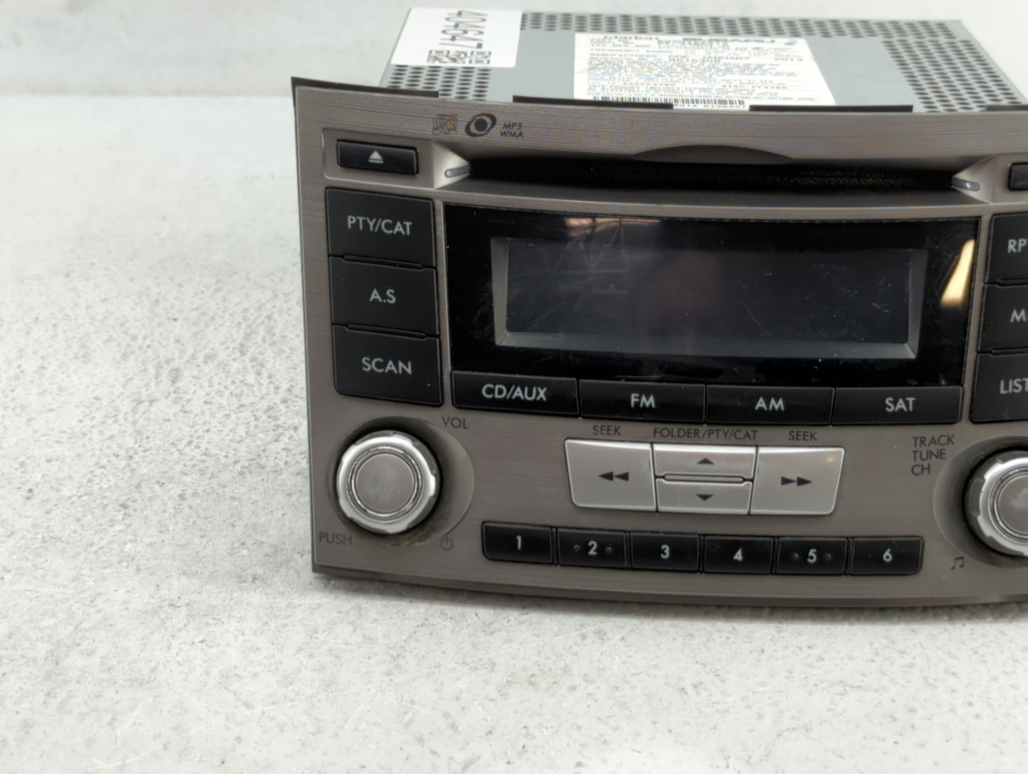 2012-2014 Subaru Legacy Radio AM FM Cd Player Receiver Replacement P/N:86201AJ61A Fits Fits 2012 2013 2014 OEM Used Auto Par