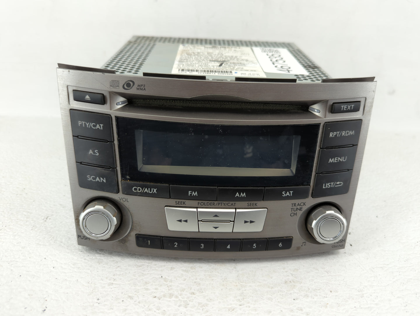 2012-2014 Subaru Legacy Radio AM FM Cd Player Receiver Replacement P/N:86201AJ61A 86271AJ60B, 86201AJ66A Fits Fits 2012 2013
