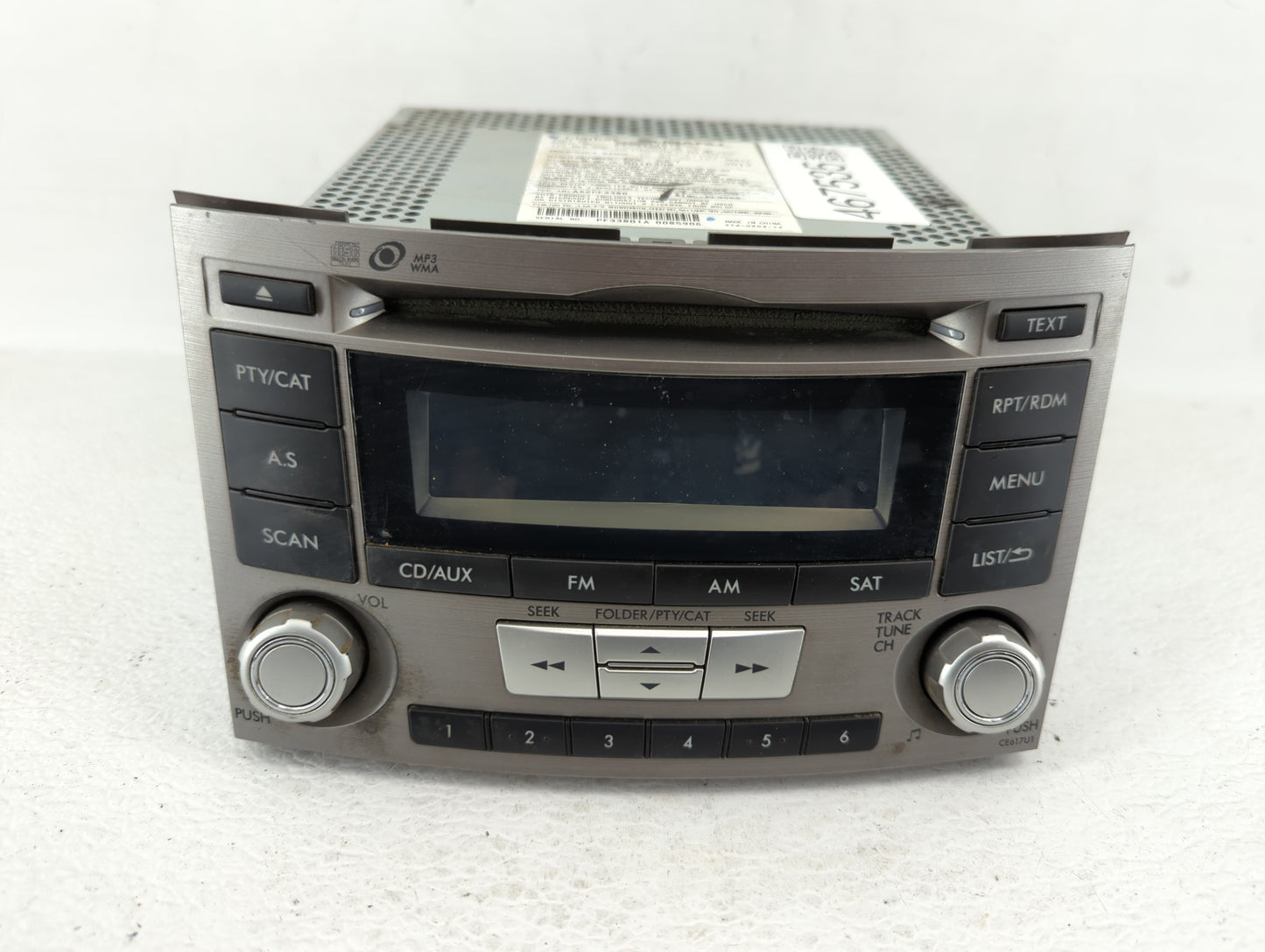 2012-2014 Subaru Legacy Radio AM FM Cd Player Receiver Replacement P/N:86201AJ61A 86271AJ60B, 86201AJ66A Fits Fits 2012 2013