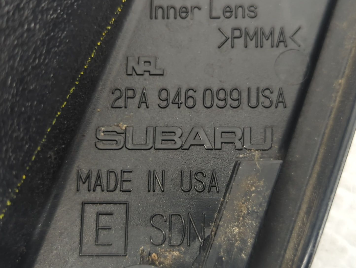 2010-2014 Subaru Legacy Tail Light Assembly Driver Left OEM P/N:2PA 946 099 Fits Fits 2010 2011 2012 2013 2014 OEM Used Auto