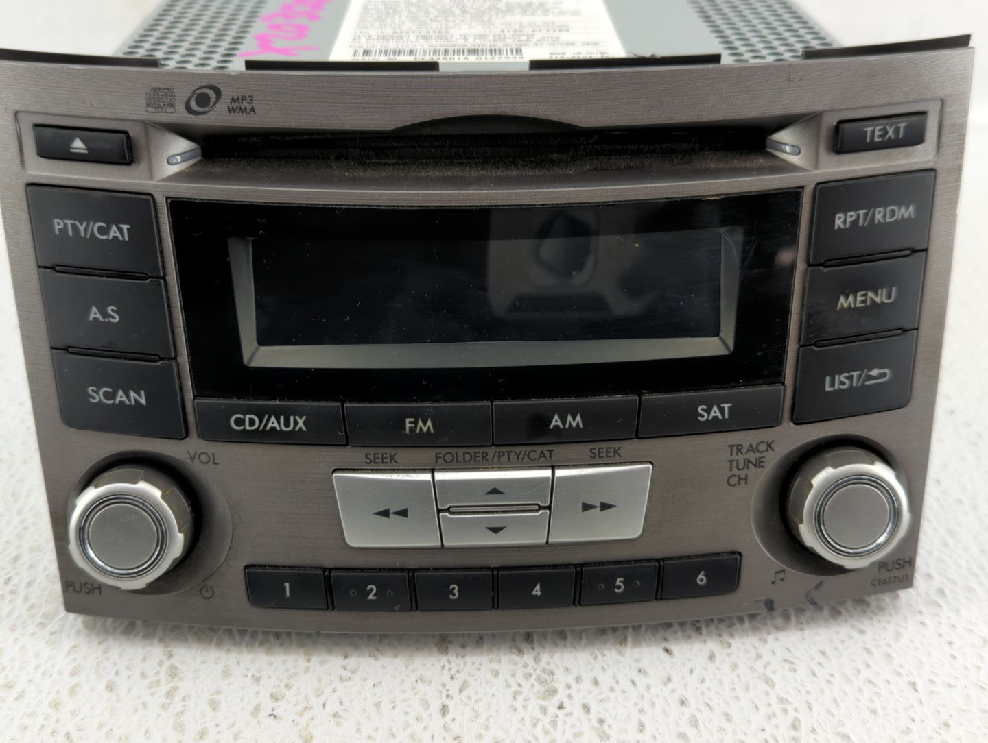 2012-2014 Subaru Legacy Am Fm Cd Player Radio Receiver - Oemusedautoparts1.com