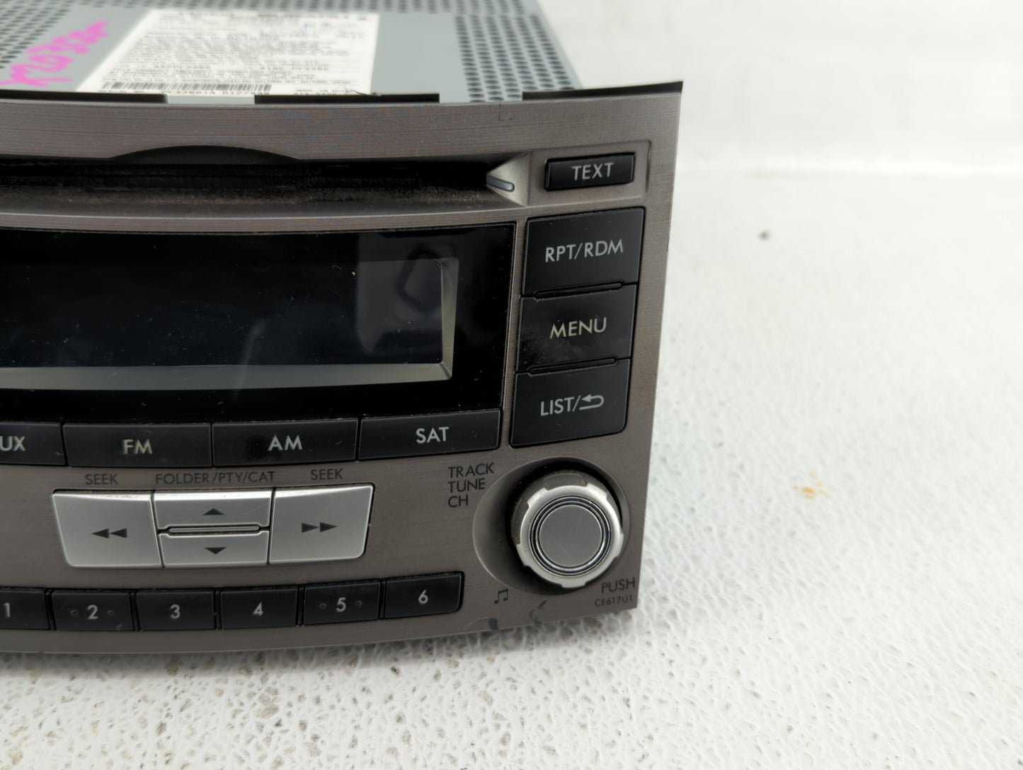 2012-2014 Subaru Legacy Am Fm Cd Player Radio Receiver - Oemusedautoparts1.com