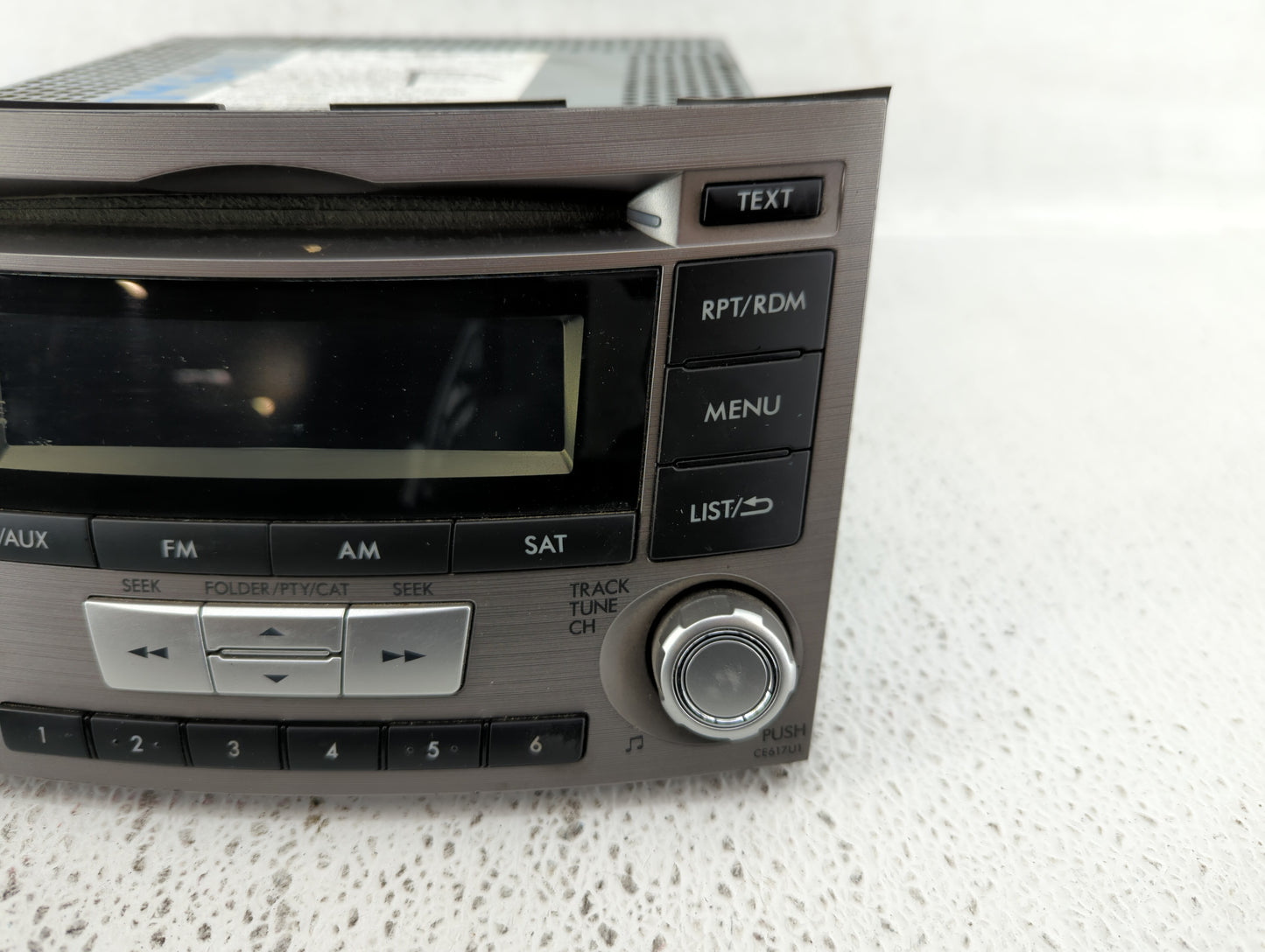 2012-2014 Subaru Legacy Radio AM FM Cd Player Receiver Replacement P/N:86201AJ61A Fits Fits 2012 2013 2014 OEM Used Auto Par