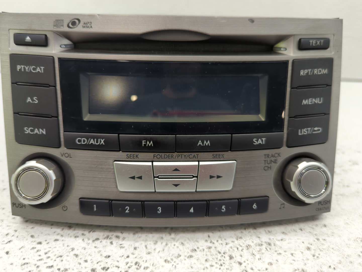 2012-2014 Subaru Legacy Radio AM FM Cd Player Receiver Replacement P/N:86201AJ61A Fits Fits 2012 2013 2014 OEM Used Auto Par