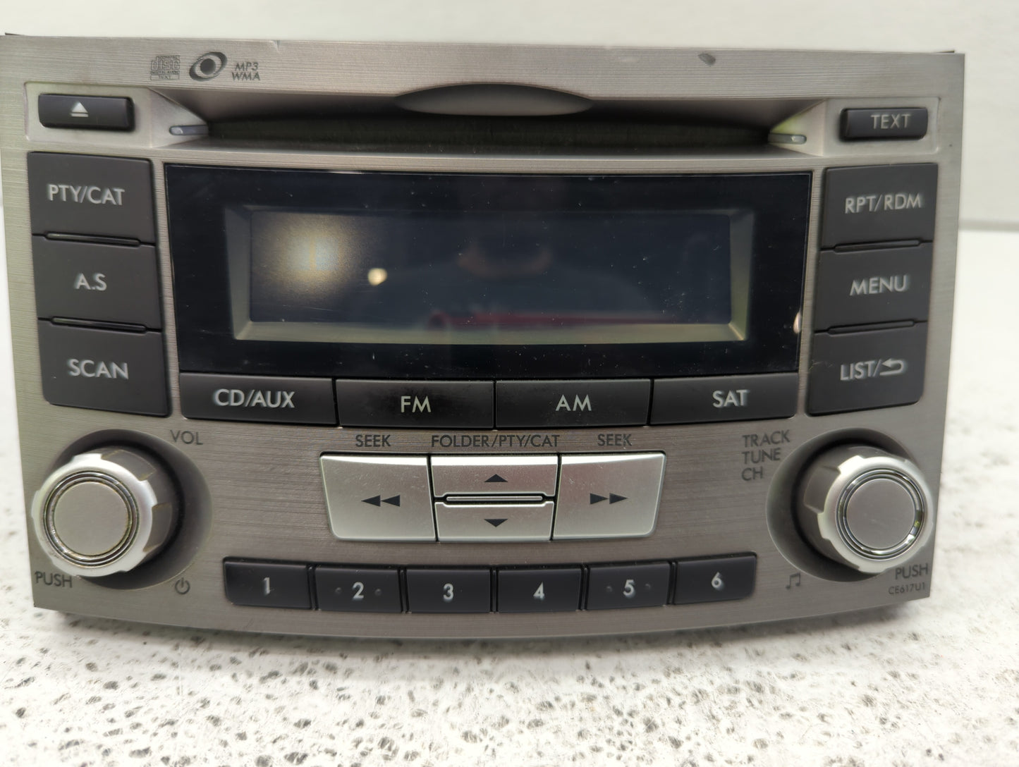 2012-2014 Subaru Legacy Radio AM FM Cd Player Receiver Replacement P/N:86201AJ61A Fits Fits 2012 2013 2014 OEM Used Auto Par