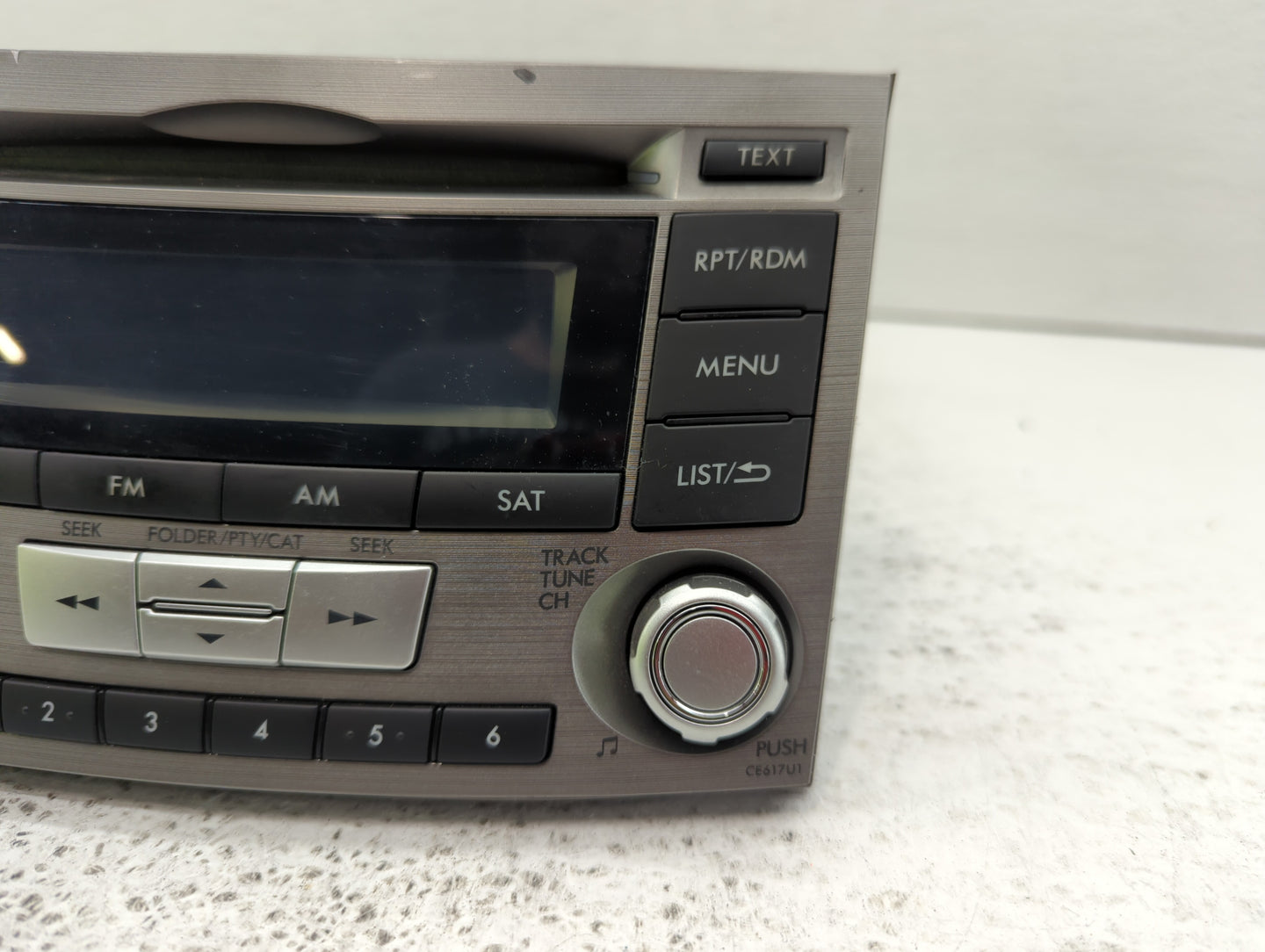 2012-2014 Subaru Legacy Radio AM FM Cd Player Receiver Replacement P/N:86201AJ61A Fits Fits 2012 2013 2014 OEM Used Auto Par