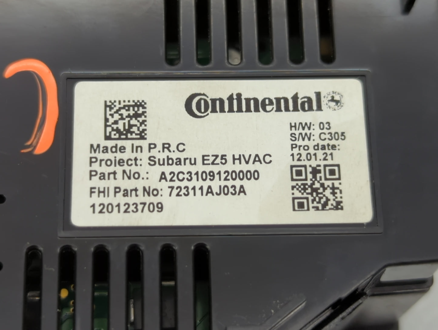 2010-2014 Subaru Legacy Climate Control Module Temperature AC/Heater Replacement P/N:72311AJ03A A2C31603500 Fits OEM Used Au