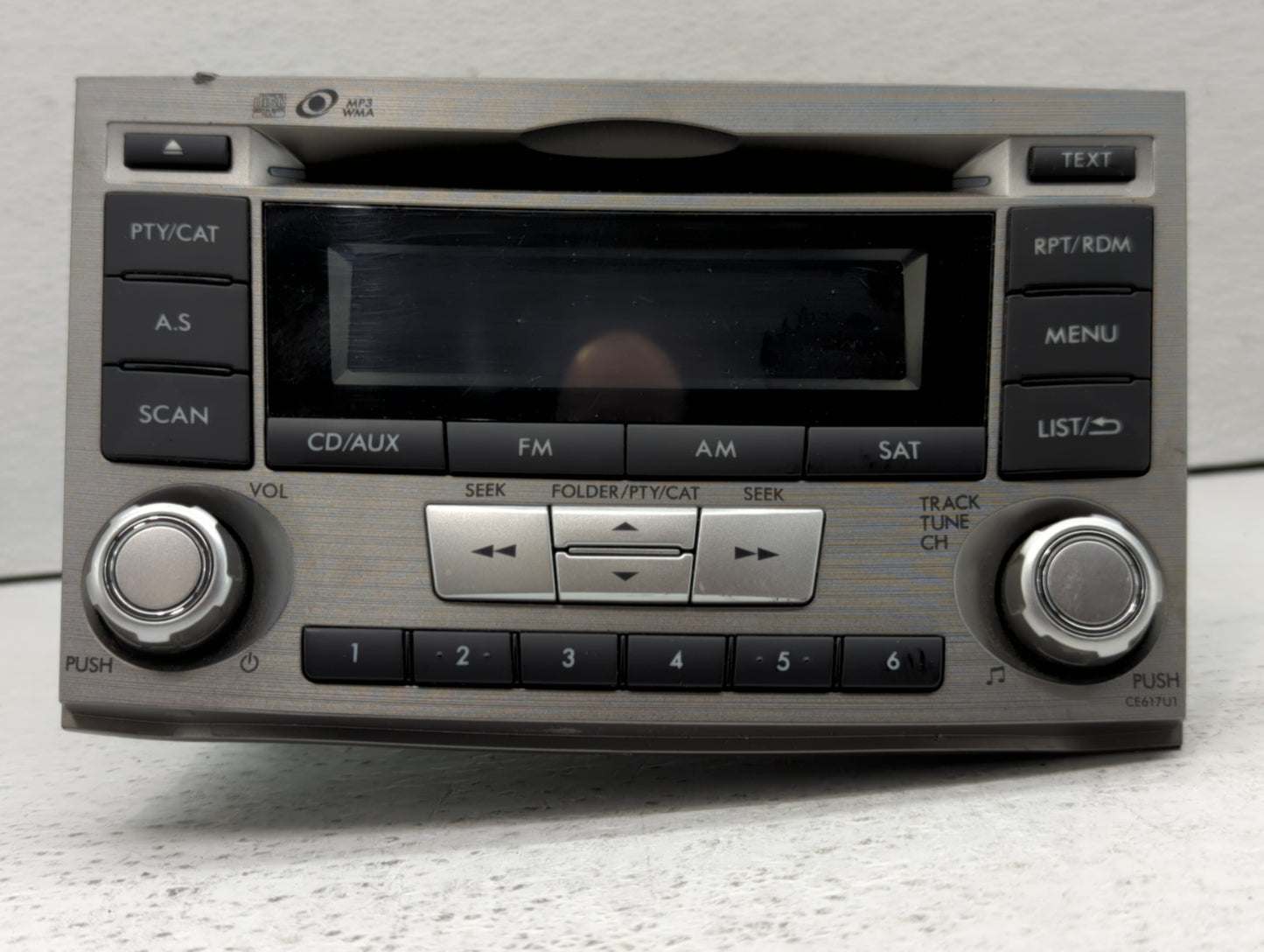 2012-2014 Subaru Legacy Radio AM FM Cd Player Receiver Replacement P/N:86201AJ61A Fits Fits 2012 2013 2014 OEM Used Auto Par