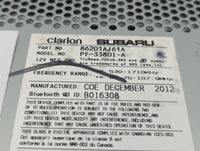2012-2014 Subaru Legacy Radio AM FM Cd Player Receiver Replacement P/N:86201AJ61A Fits Fits 2012 2013 2014 OEM Used Auto Par