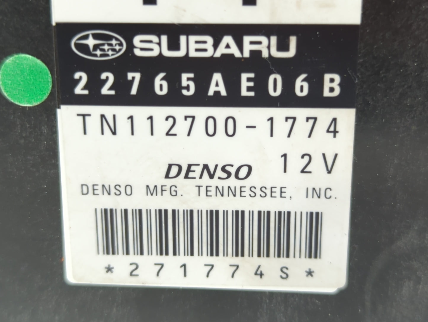 2013-2014 Subaru Legacy PCM Engine Control Computer ECU ECM PCU OEM P/N:22765AE06B Fits Fits 2013 2014 OEM Used Auto Parts -