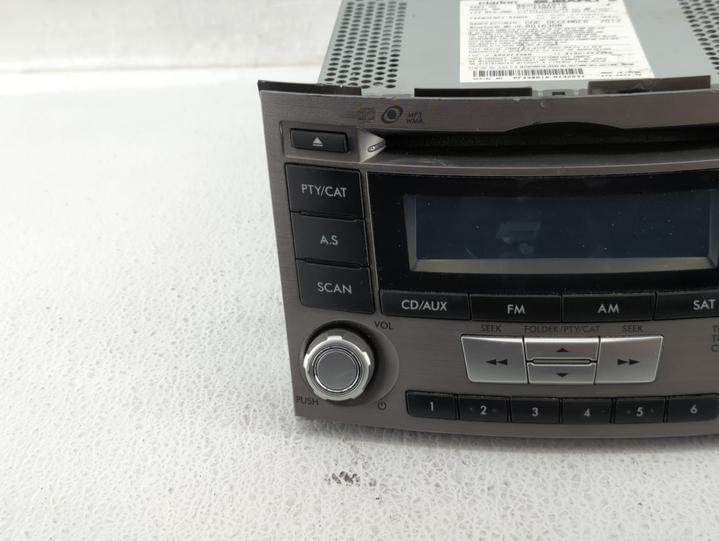 2012-2014 Subaru Legacy Am Fm Cd Player Radio Receiver - Oemusedautoparts1.com