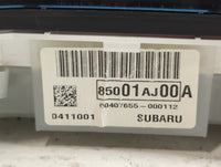 2013-2014 Subaru Legacy Instrument Cluster Speedometer Gauges P/N:85001AJ00A Fits Fits 2013 2014 OEM Used Auto Parts - Oemus