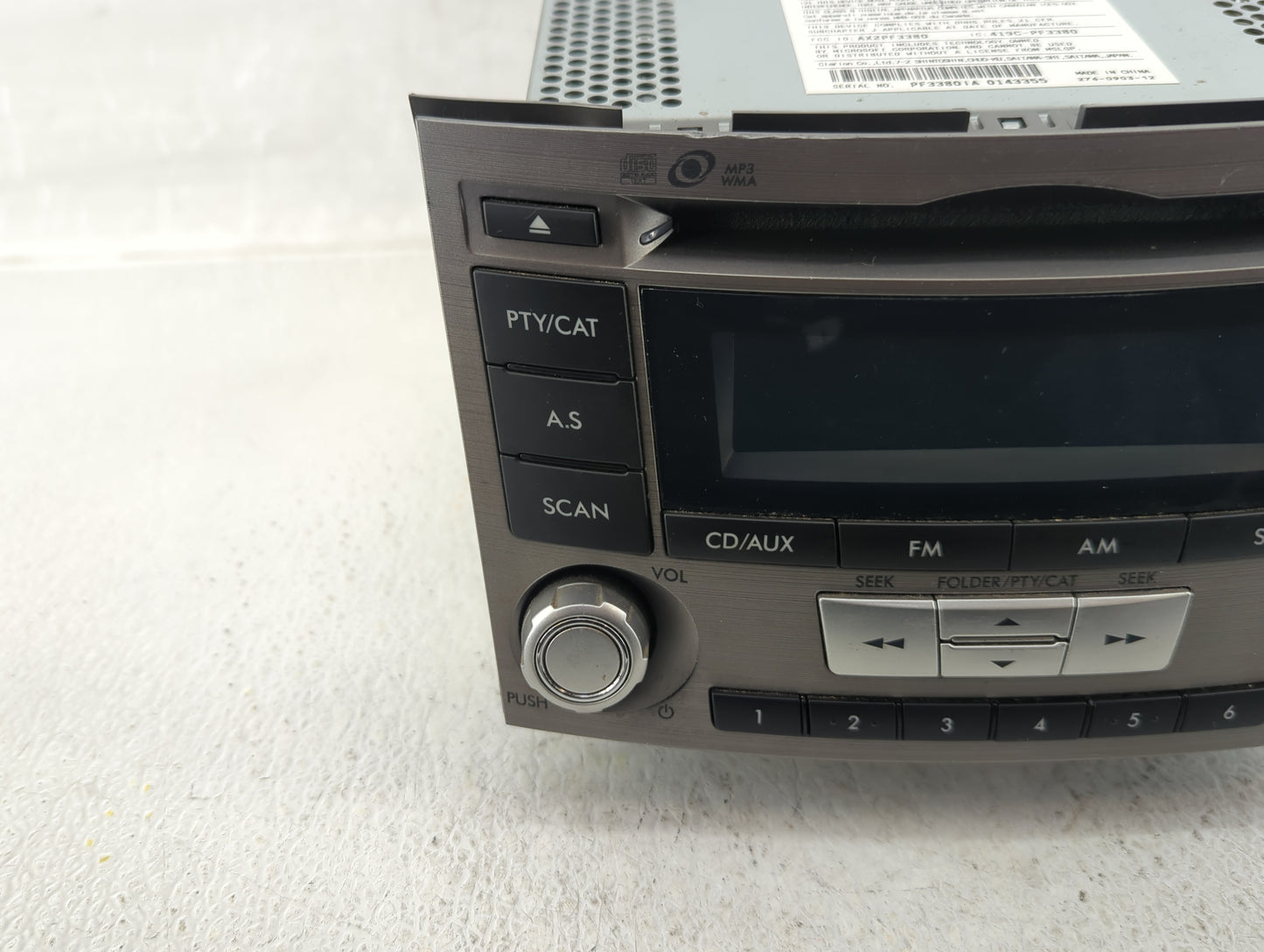 2012-2014 Subaru Legacy Am Fm Cd Player Radio Receiver - Oemusedautoparts1.com