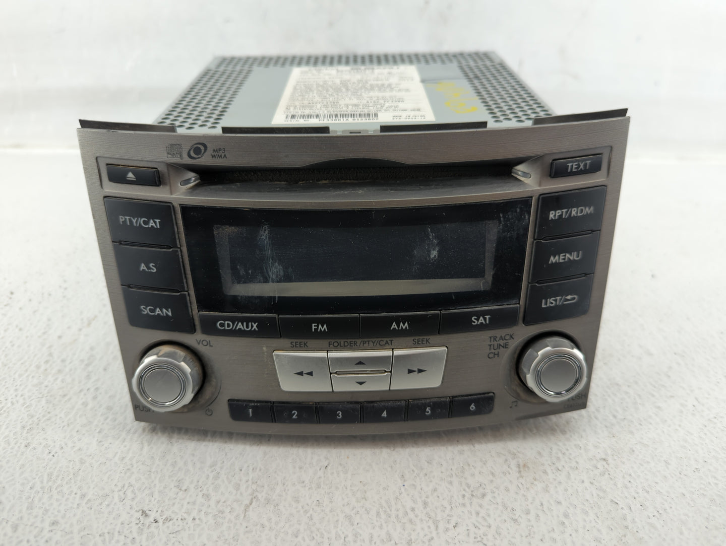 2012-2014 Subaru Legacy Radio AM FM Cd Player Receiver Replacement P/N:86201AJ61A Fits Fits 2012 2013 2014 OEM Used Auto Par
