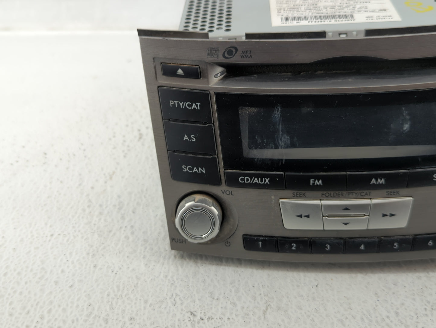 2012-2014 Subaru Legacy Radio AM FM Cd Player Receiver Replacement P/N:86201AJ61A Fits Fits 2012 2013 2014 OEM Used Auto Par