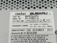 2012-2014 Subaru Legacy Radio AM FM Cd Player Receiver Replacement P/N:86201AJ61A Fits Fits 2012 2013 2014 OEM Used Auto Par