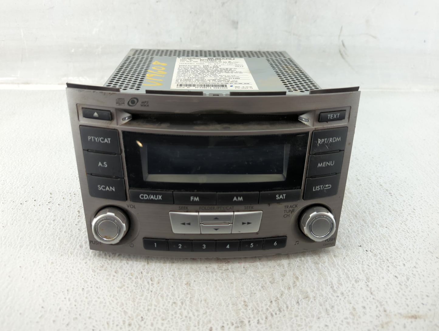 2012-2014 Subaru Legacy Am Fm Cd Player Radio Receiver - Oemusedautoparts1.com